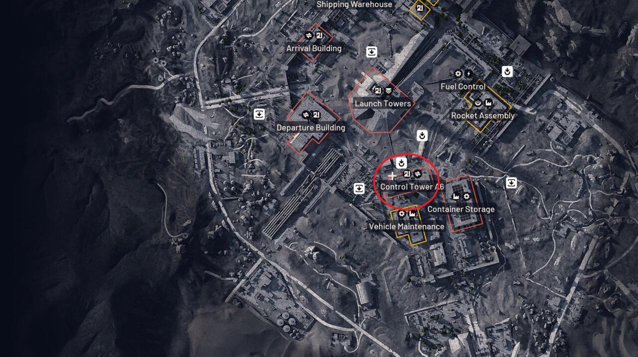 Control Tower A6 location
