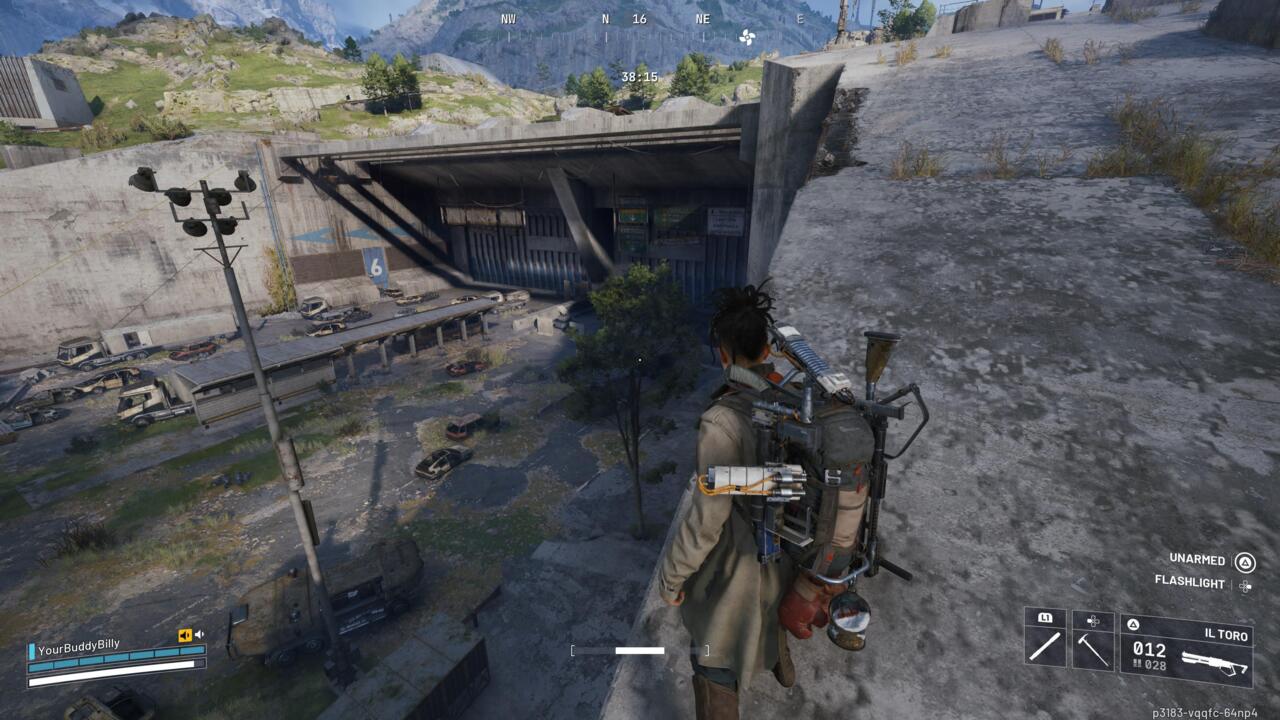 This huge gate is normally open during a standard raid.